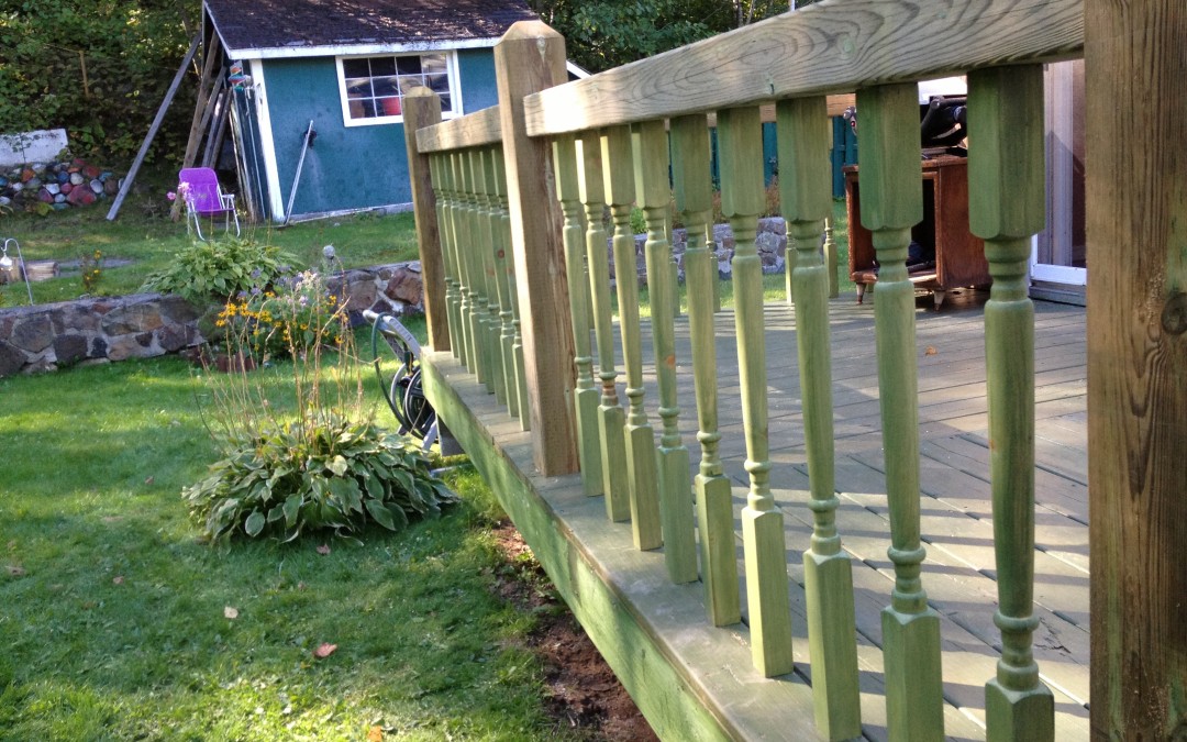 Pressure Treated Deck Railing