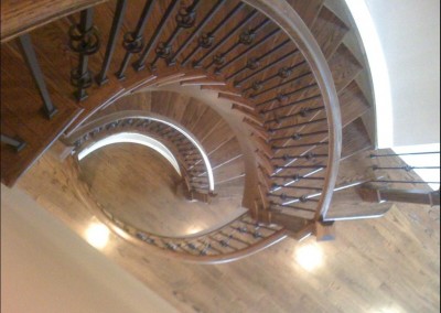 Double Spiral Oak Staircase (top view)